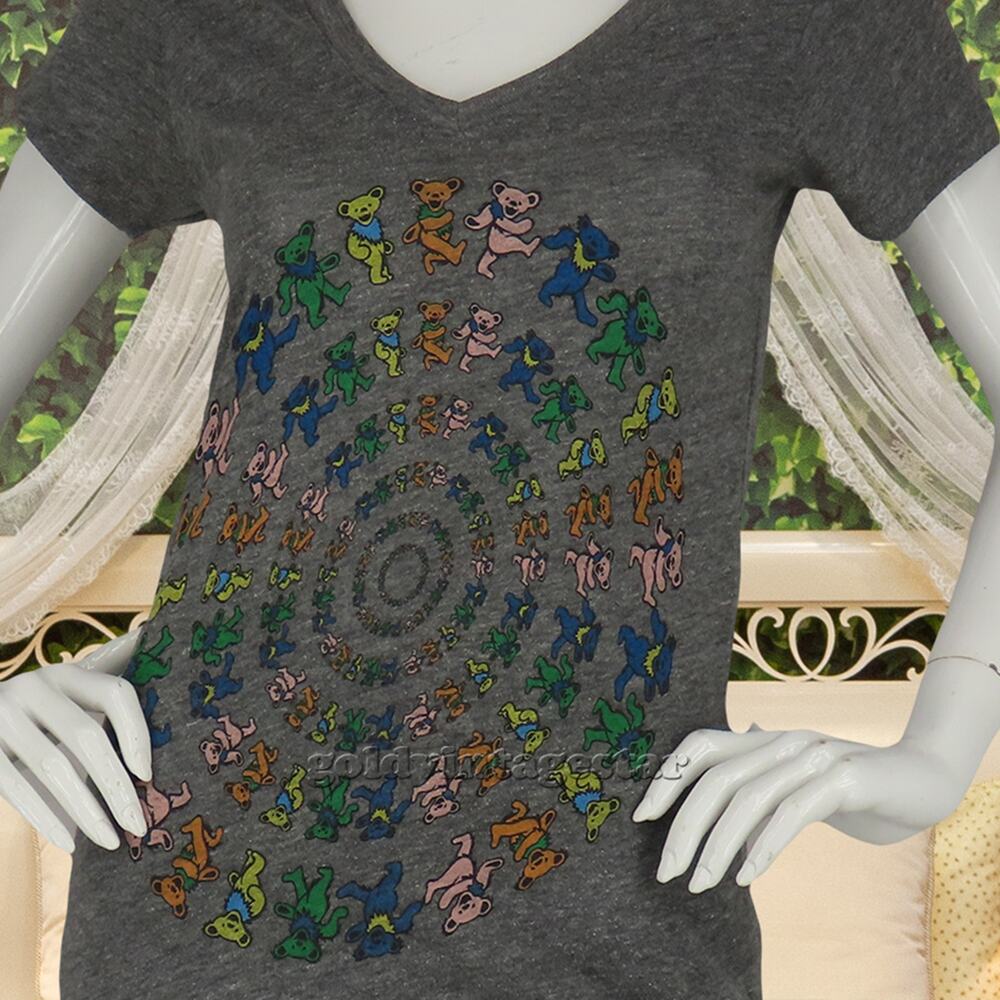 Chaser LA Grateful Dead V Neck Band Rock Tee Womens L
